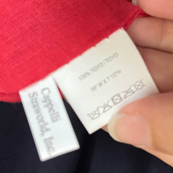 Cappelli Straworld Crossbody Purse Red Raffia Floral Crochet - Picture 11 of 12